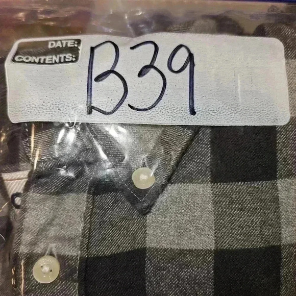 Barbour Men's Twill Flannel 100% Cotton Button Shirt Charcoal Buffalo Check XXL - Picture 7 of 7